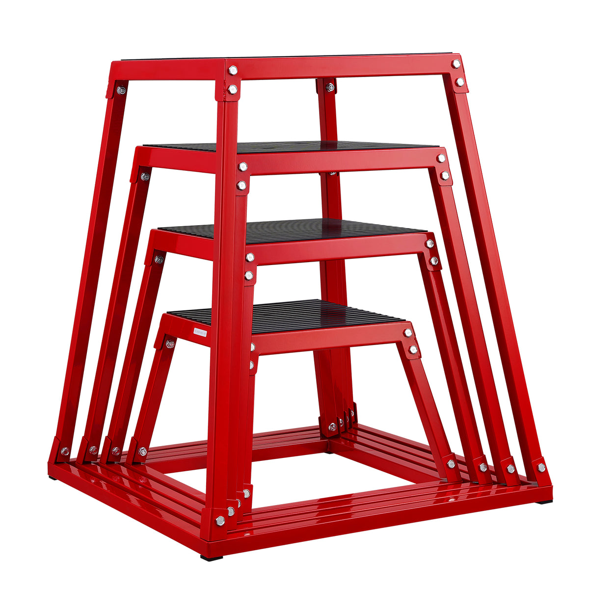 VEVOR 4-PIECE PLYOMETRIC BOXES 12-30 INCHES HEAVY-DUTY STEEL