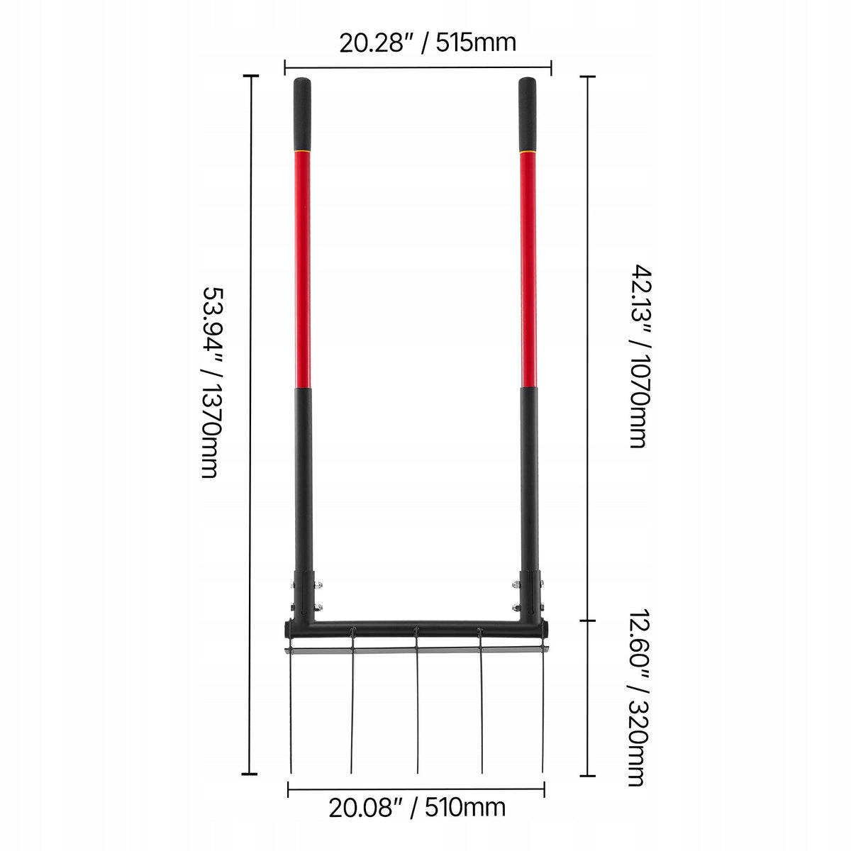 PROFESSIONAL VEVOR BROADFORK 5-TINE 137 CM STRONG AND DURABLE