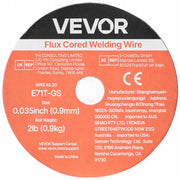 VEVOR FLUX-CORED WELDING WIRE MIG 0.9MM E71T-GS 0.9KG 3 ROLLS STRONG