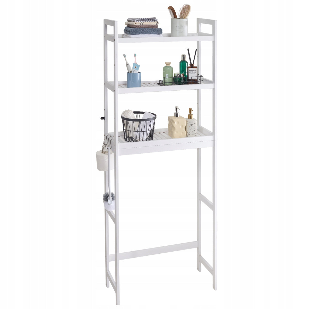VEVOR BAMBOO 3-TIER OVER-TOILET SHELF ADJUSTABLE