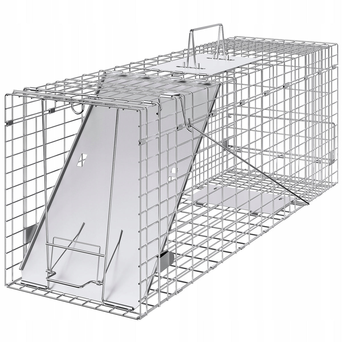 VEVOR RACCOON CAT MARTEN TRAP FOLDABLE GALVANIZED STRONG 31 INCH