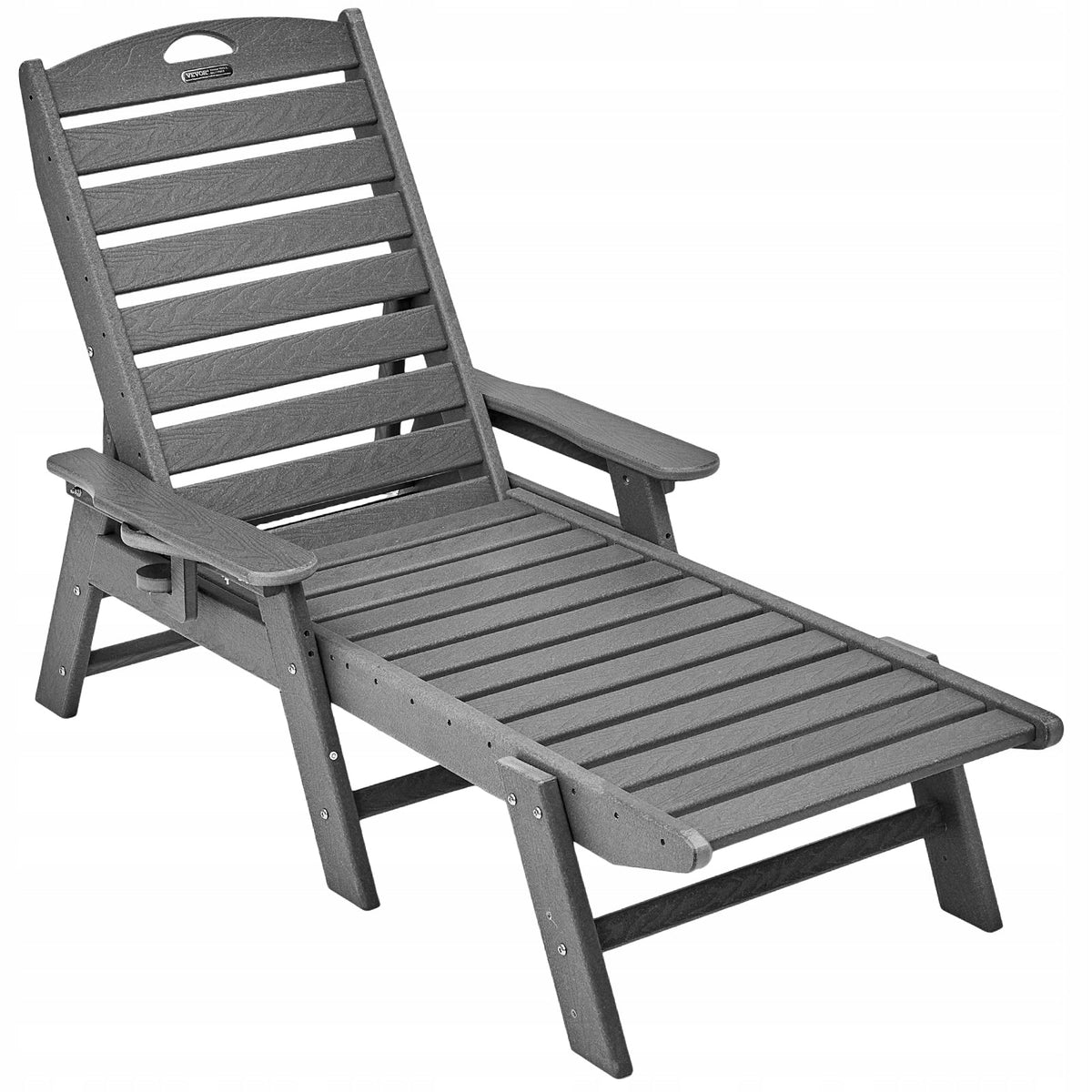 VEVOR HDPE GARDEN LOUNGER, 6-POSITION ADJUSTABLE, 181 KG CAPACITY, HEAVY-DUTY