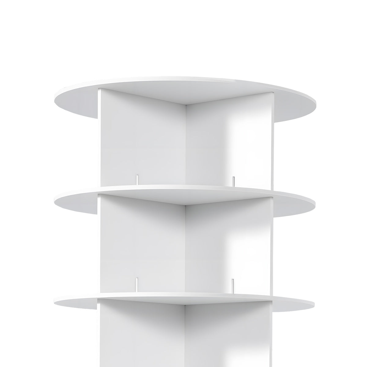 SOLID VEVOR 360 ROTATING SHOE RACK 6 TIERS FOR 24 PAIRS WHITE