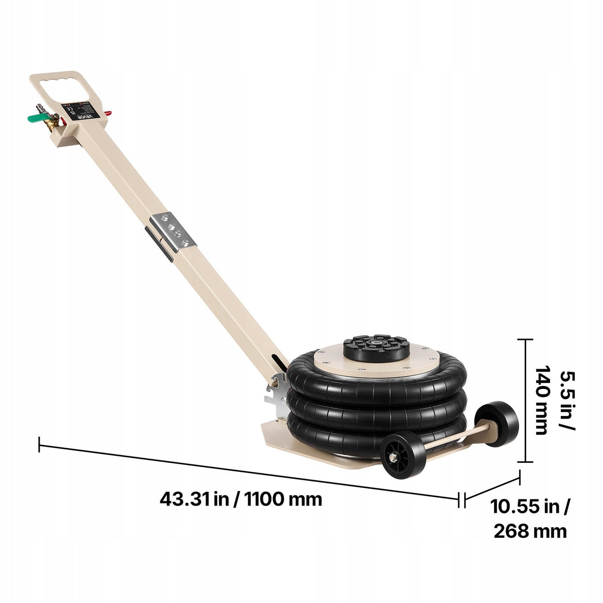 VEVOR PNEUMATIC LIFT 3 TON STRONG WITH 6 STEEL PIPES AND RUBBER