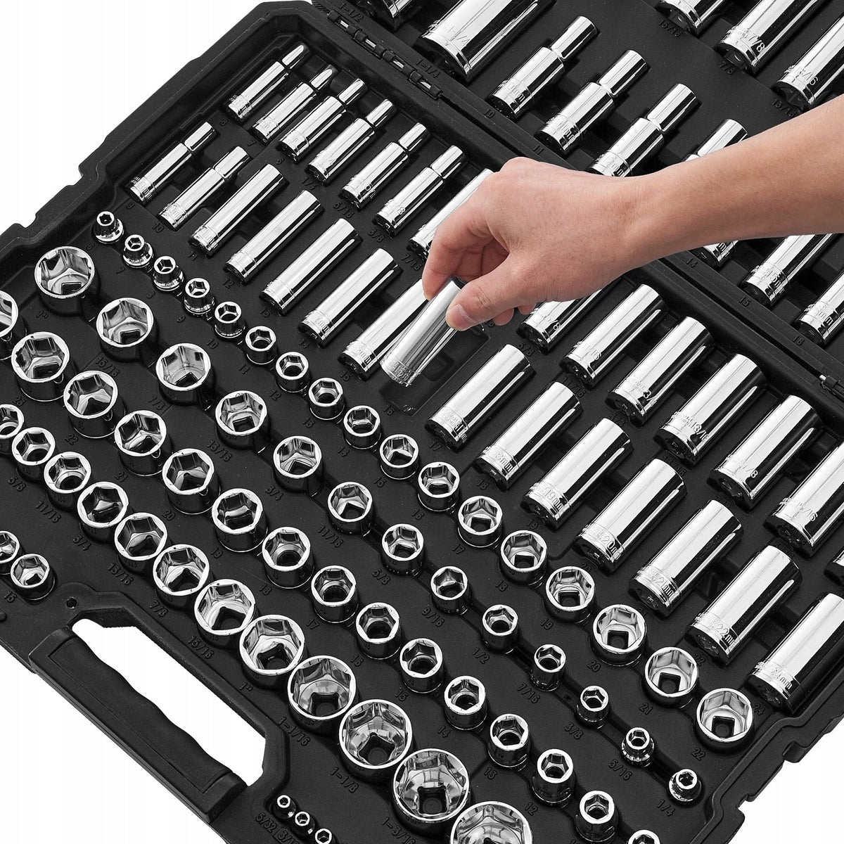 VEVOR PREMIUM SOCKET WRENCH SET 163 PIECES 3/8 1/4 1/2 INCH SOLID