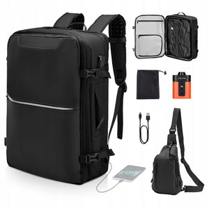 VEVOR VACUUM TRAVEL BACKPACK 80L EXPANDABLE WITH PUMP TSA BLACK