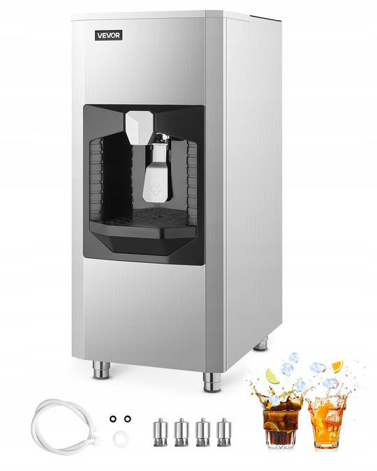 VEVOR PROFESSIONAL ICE DISPENSER 80 KG 9 KG MIN WITH CRUSHER STEEL