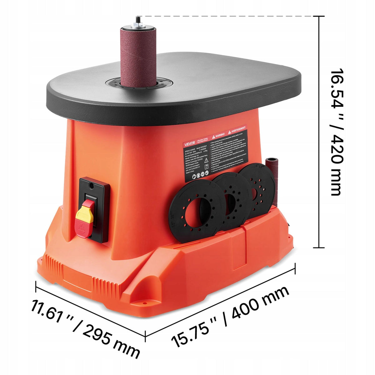 PROFESSIONAL OSCILLATING SPINDLE SANDER VEVOR 2000 RPM 6 SLEEVES