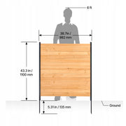 VEVOR WOODEN PRIVACY SCREEN 1100X982 MM 2 PANELS STURDY EASY