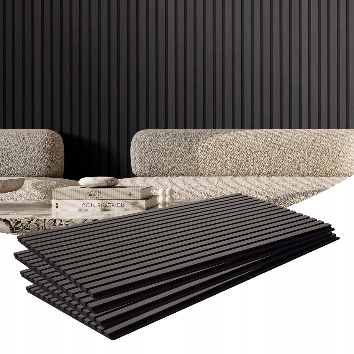 PROFESSIONAL ACOUSTIC PANELS VEVOR MDF 1200X600X21MM BLACK OAK 4 PIECES