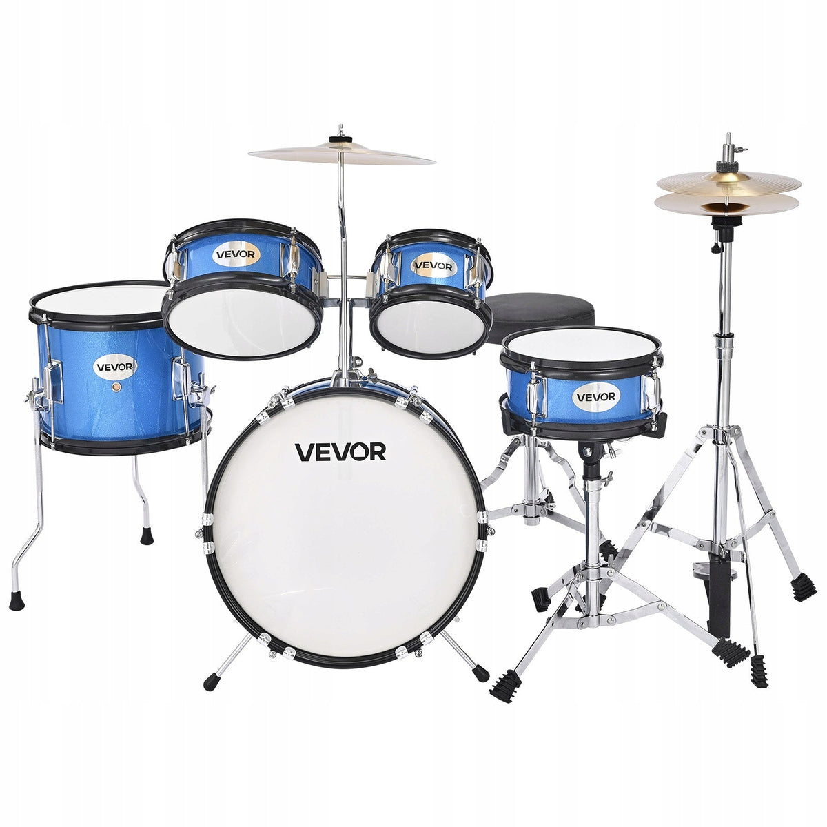 VEVOR 5-PIECE DRUM SET 14 INCH ADJUSTABLE THRONE DRUMSTICKS