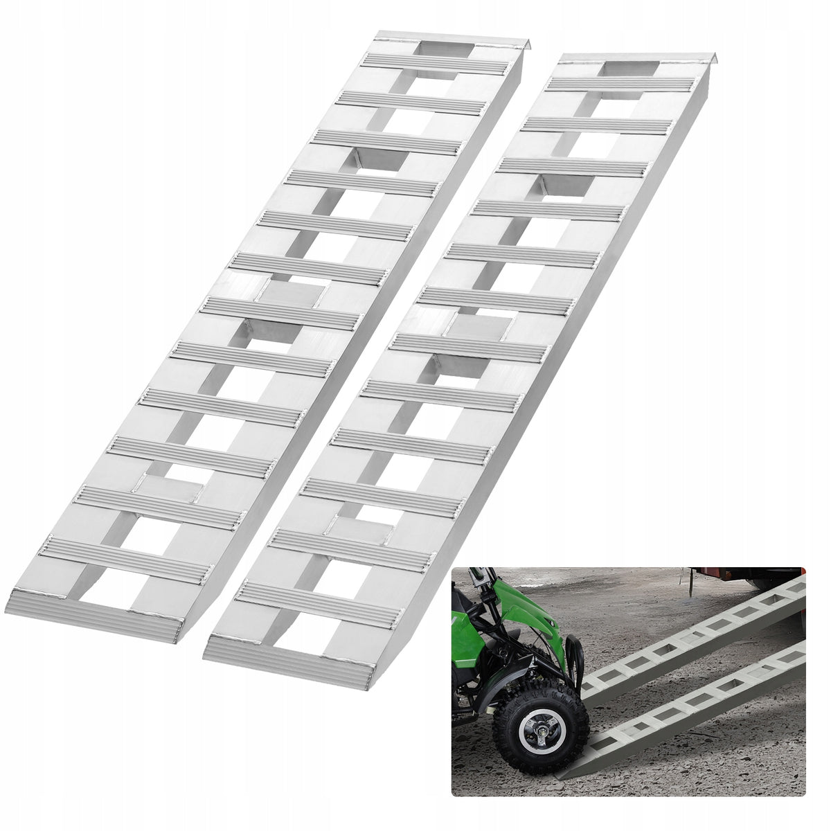 VEVOR LOADING RAMP 2721 KG 2 PCS ALUMINUM WIDE RAIL