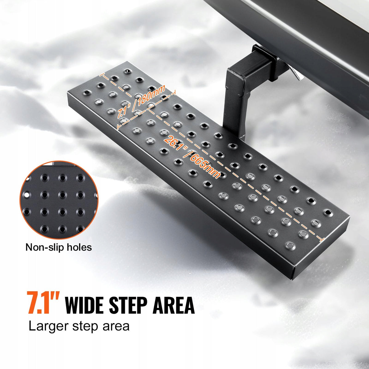 VEVOR TOW HITCH STEP 50.8MM HEAVY DUTY STEEL 158KG UNIVERSAL FOR