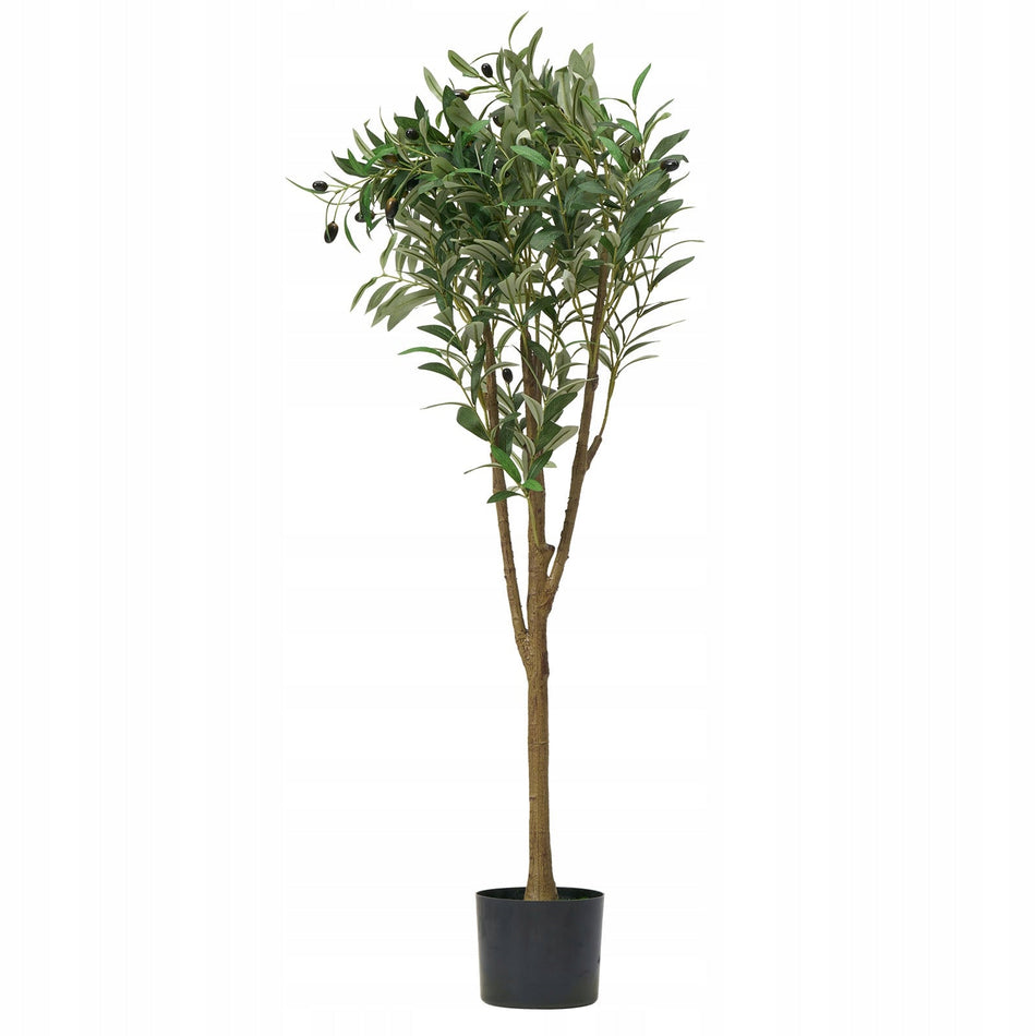 VEVOR ARTIFICIAL OLIVE TREE 1.5M IN BLACK POT REALISTIC LEAVES