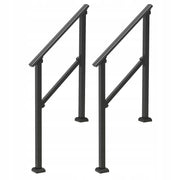 VEVOR Outdoor Stair Railing 2-Piece Set for 2-3 Steps, Heavy-Duty