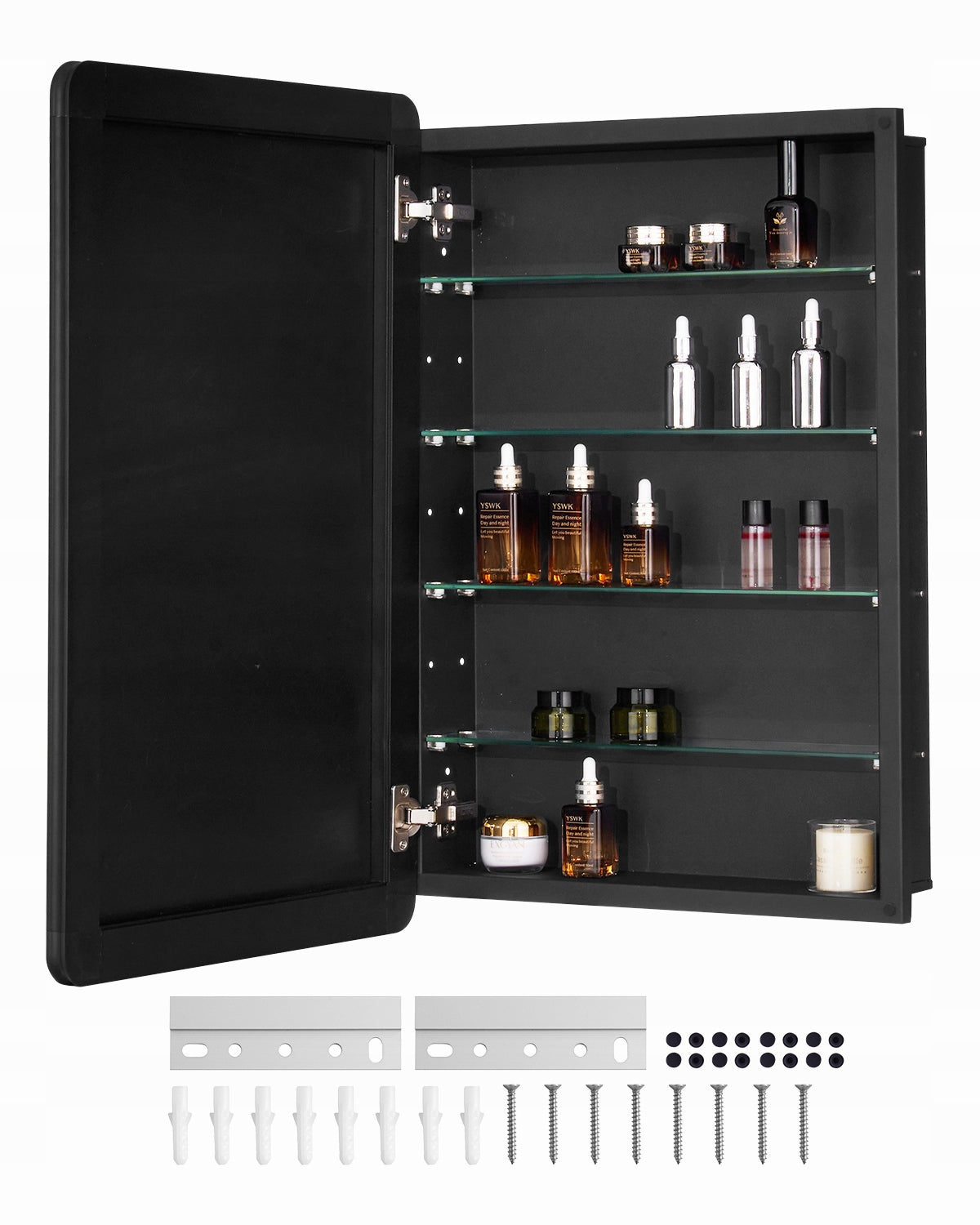 VEVOR PROFESSIONAL MEDICINE CABINET WITH MIRROR 508X126X762 MM 4 SHELVES STEEL