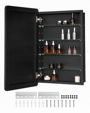 VEVOR PROFESSIONAL MEDICINE CABINET WITH MIRROR 508X126X762 MM 4 SHELVES STEEL