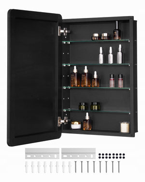 VEVOR PROFESSIONAL MEDICINE CABINET WITH MIRROR 508X126X762 MM 4 SHELVES STEEL