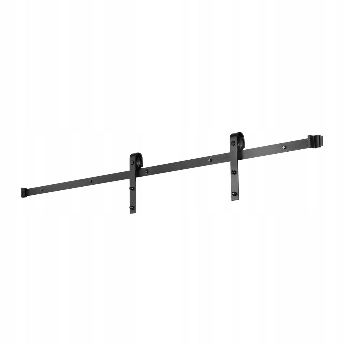 VEVOR SLIDING DOOR SYSTEM 183 CM LOAD CAPACITY 150 KG BLACK SOLID SET