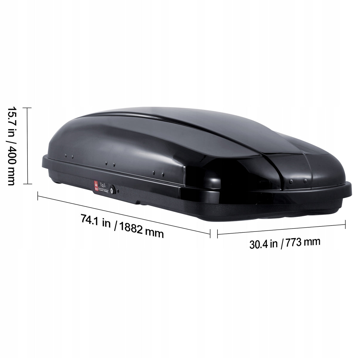VEVOR 370L ROOF BOX HARD ABS DUAL-SIDED OPENING LOCK