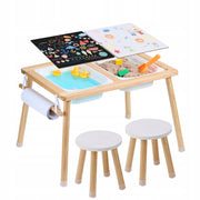 PREMIUM SENSORY SET VEVOR SAND AND WATER PLAY TABLE 2 STOOLS