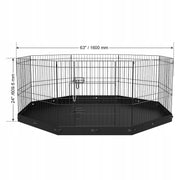 VEVOR SOLID PUPPY PLAYPEN 8-PIECE WITH MAT 160 CM HEIGHT 61 CM