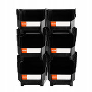 VEVOR PROFESSIONAL STACKABLE BOXES 377X215X180 MM 6 PIECES