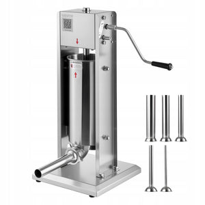 VEVOR MANUAL SAUSAGE STUFFER 5L VERTICAL STUFFING MACHINE STEEL