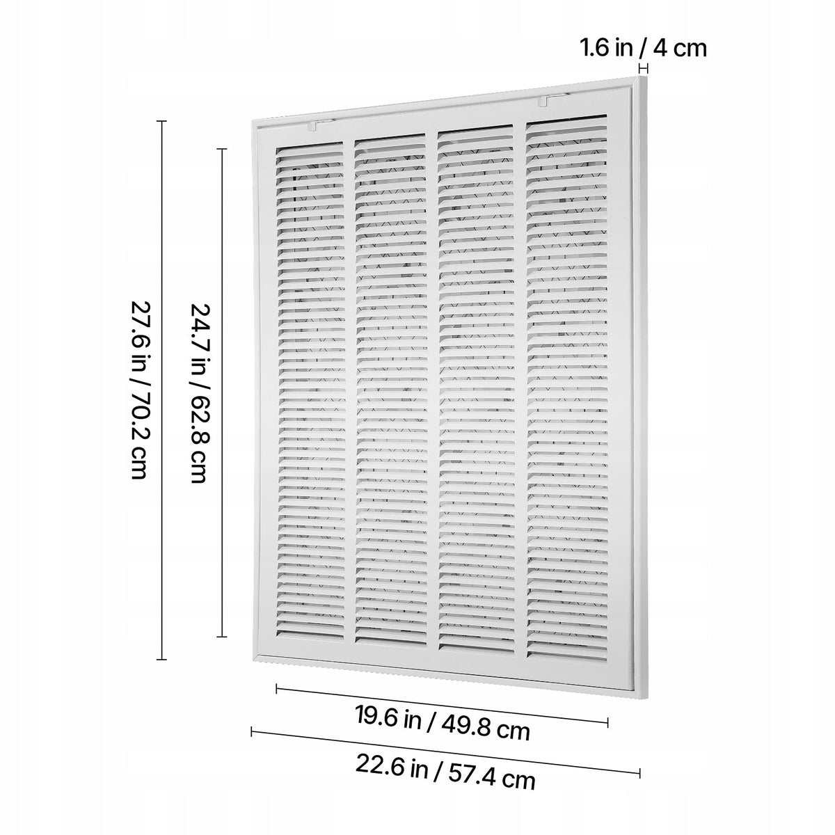 VEVOR VENTILATION GRILLE 57.4X70.2X4CM WITH FILTER SUITABLE FOR OPENING