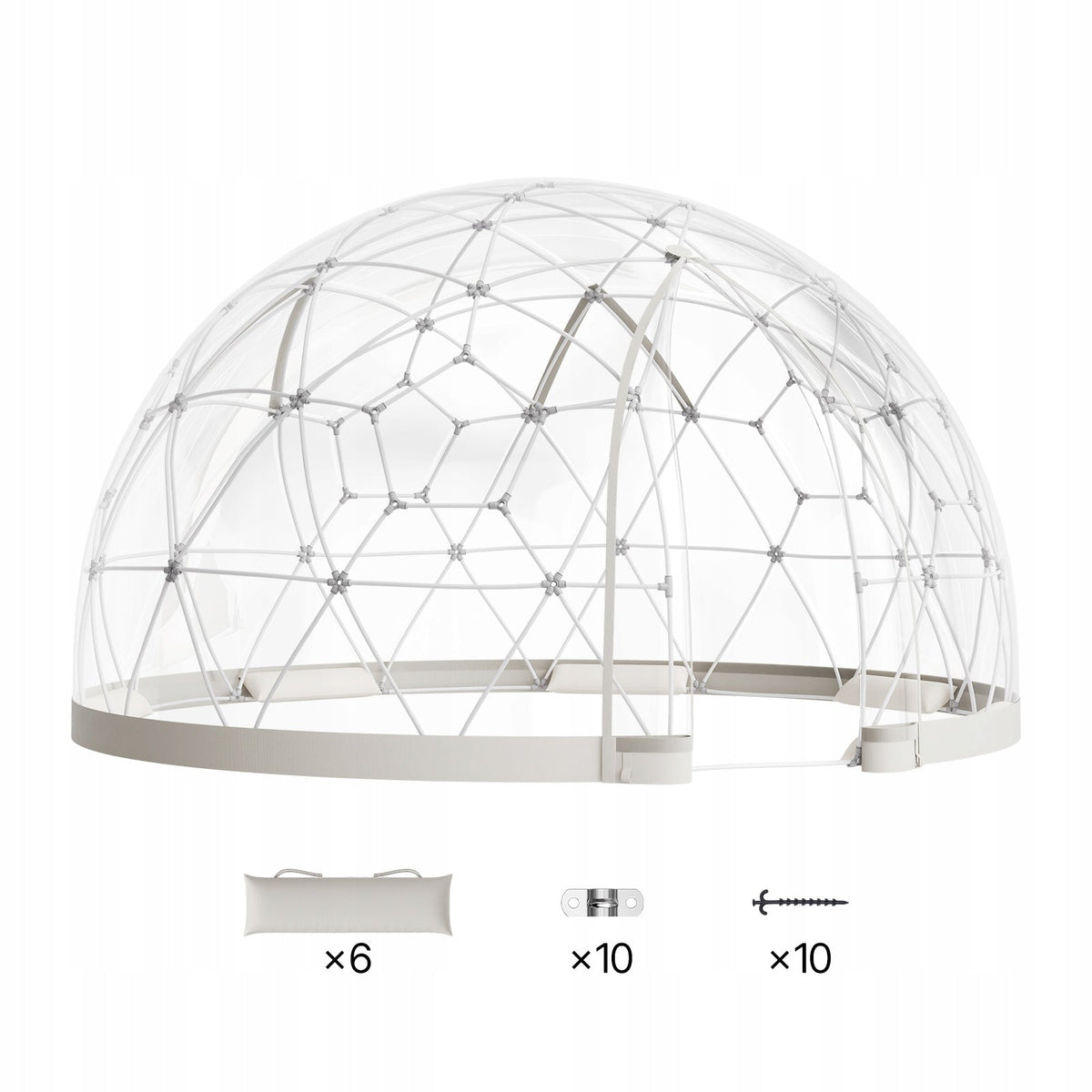 VEVOR GARDEN DOME TENT TRANSPARENT 2.9X1.7M FOR 2-4 PEOPLE STRONG