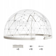 VEVOR GARDEN DOME TENT TRANSPARENT 2.9X1.7M FOR 2-4 PEOPLE STRONG
