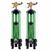 VEVOR TELESCOPIC SPRINKLER TRIPOD 2 PCS BRASS HEAD 360 ADJUSTMENT