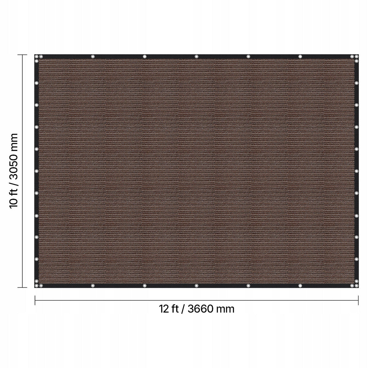 VEVOR SUN SHADE SAIL 90 SUN BLOCK 305X366 CM PREMIUM HDPE