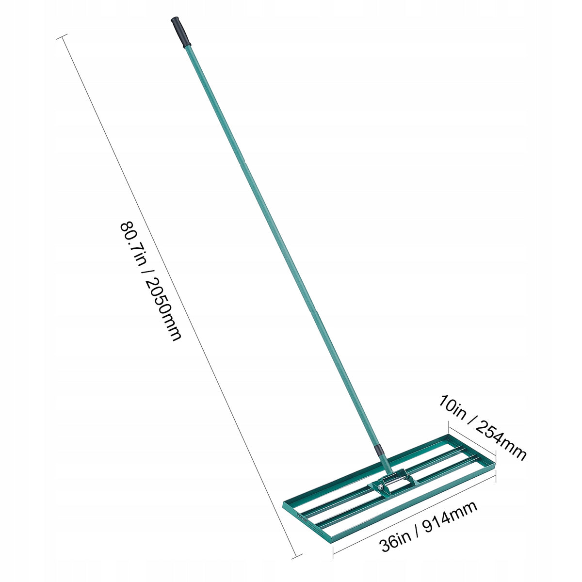 VEVOR PROFESSIONAL LAWN RAKE 914X254 MM WITH BASE