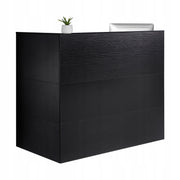 RECEPTION DESK VEVOR RECEPTION COUNTER L-SHAPED DRAWER STORAGE BLACK