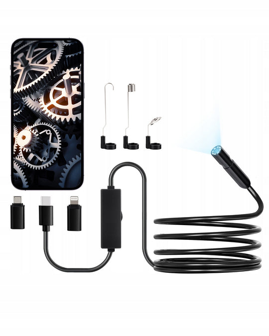 PROFESSIONAL VEVOR HD 1920P ENDOSCOPE CAMERA 3M SEMI-RIGID CABLE IP67