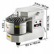 PROFESSIONAL VEVOR DOUGH KNEADER 8L STAINLESS STEEL MIXER