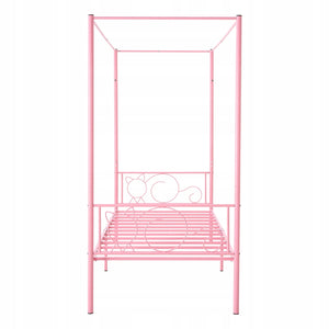 VEVOR PINK METAL DOUBLE CANOPY BED FRAME 1985X1008MM