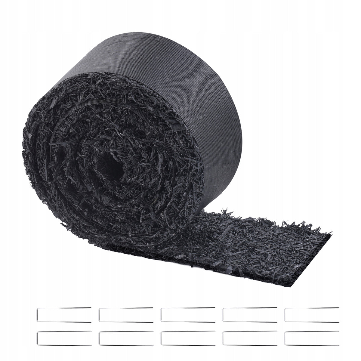 VEVOR RUBBER MULCH MAT 18MM 3X0.11M DURABLE FOR GARDEN AND WEED CONTROL