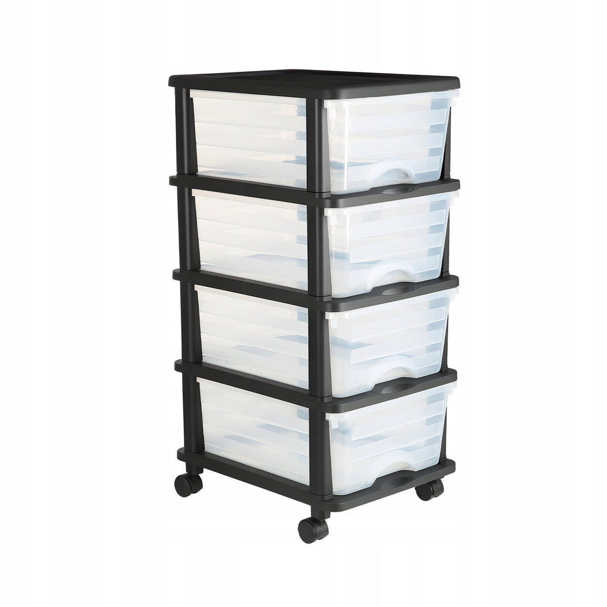 VEVOR CART WITH DRAWERS 4 DRAWERS 17L PLASTIC CABINET ON WHEELS STRONG
