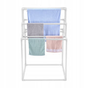 TOWEL RACK VEVOR PVC 8 BARS STURDY FOR OUTDOOR AND POOL