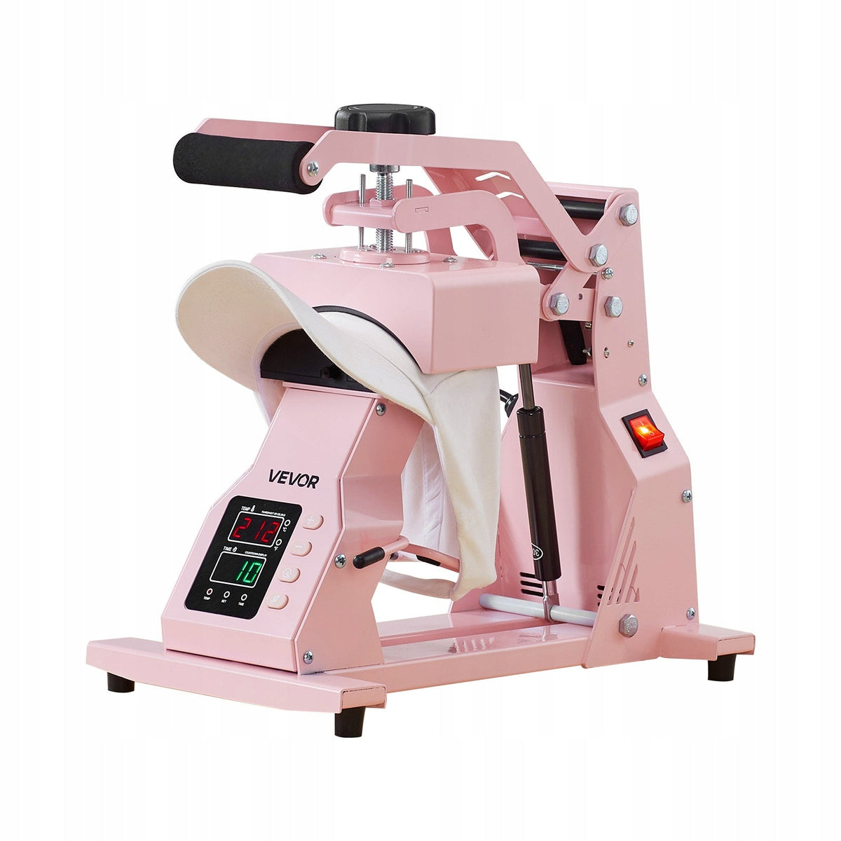 VEVOR HAT PRESS WITH 2 REPLACEABLE PLATES 160X65MM 160X80MM STRONG