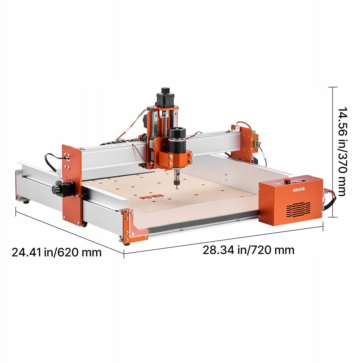 CNC MILL VEVOR 100W SPINDLE 3-AXIS LARGE AREA 400X400X95MM PREMIUM