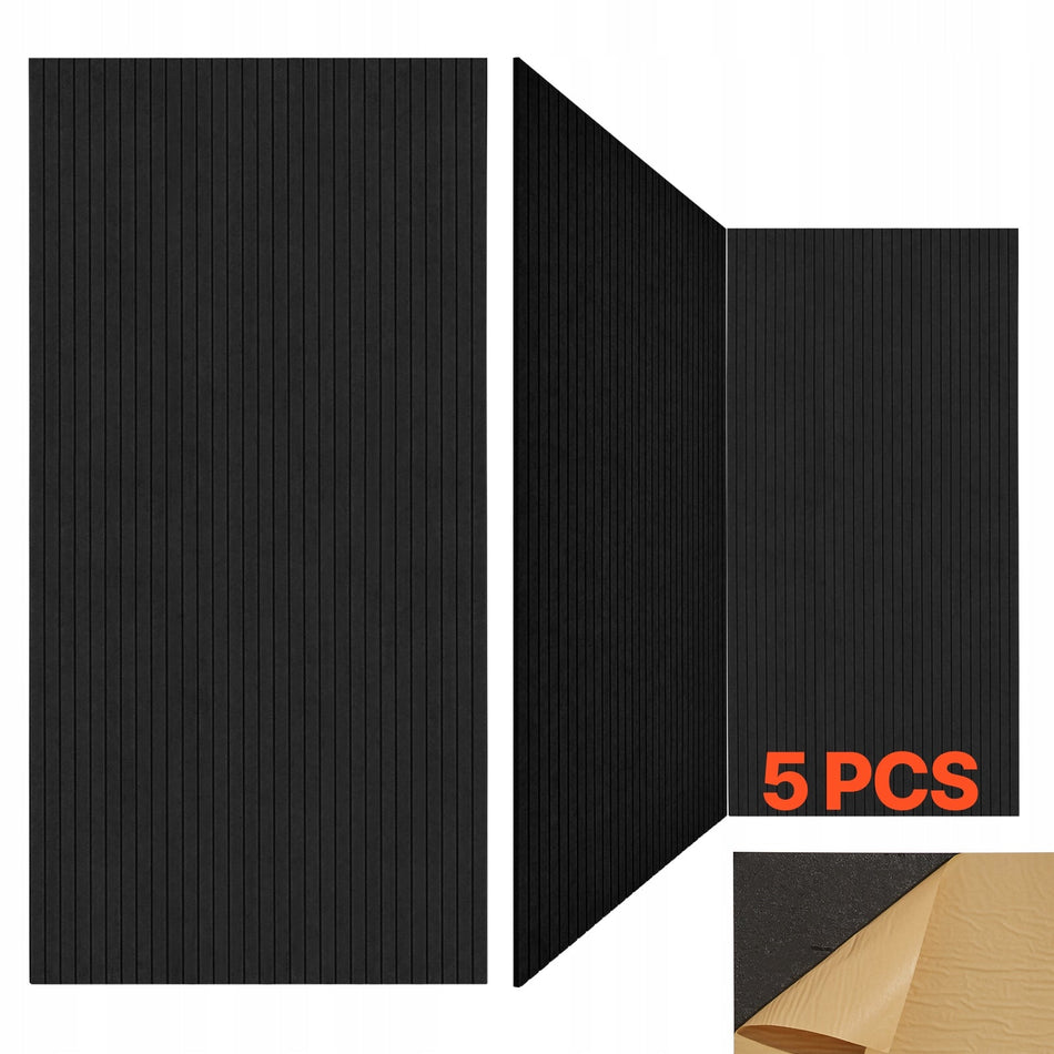 VEVOR 5-PACK SELF-ADHESIVE ACOUSTIC PANELS 1200X600X10MM BLACK
