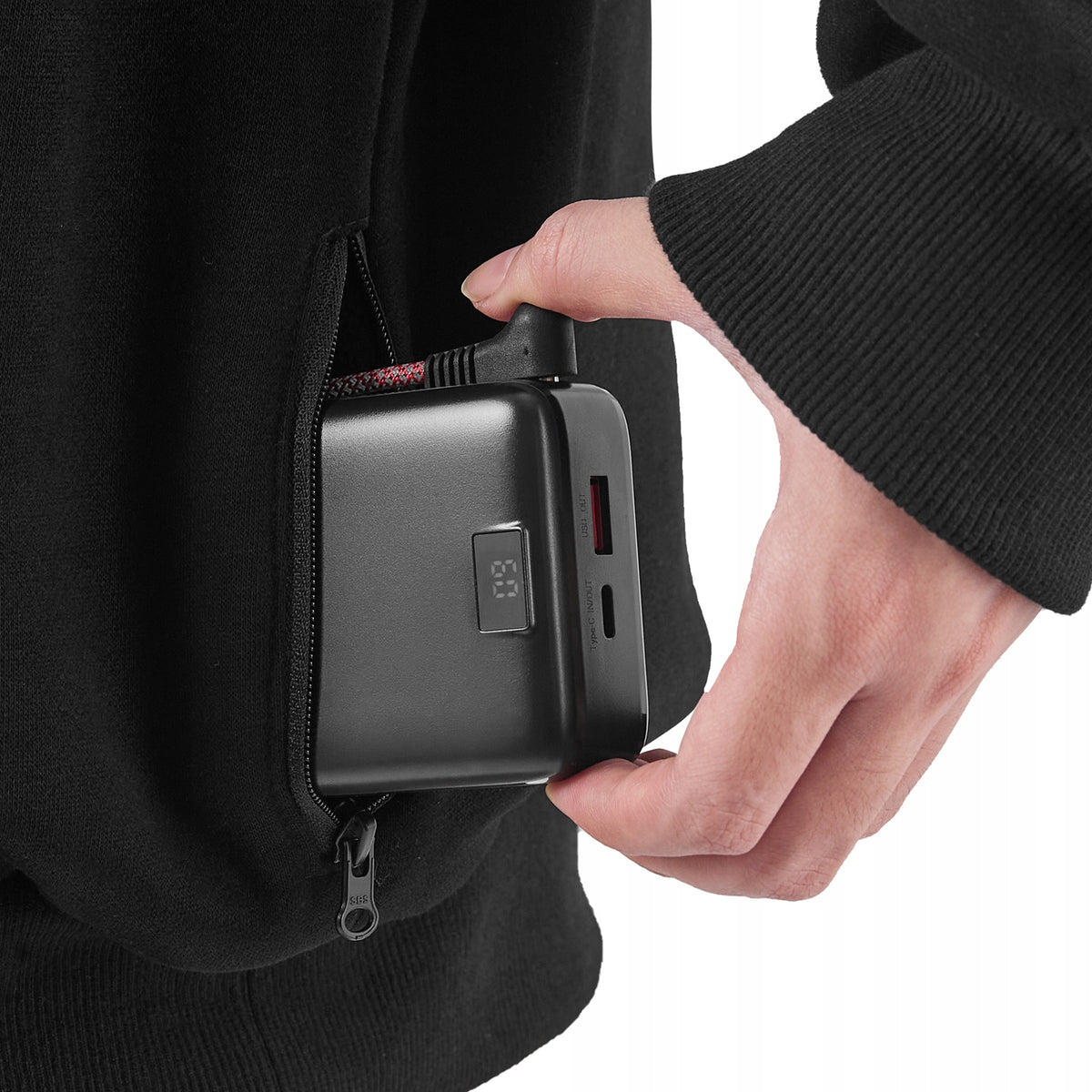 VEVOR HEATED HOODIE UNISEX 7.4V 16000MAH 5 HEATING ZONES