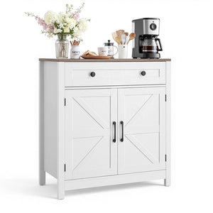 VEVOR RUSTIC KITCHEN CABINET WITH DRAWERS AND MAGNETIC DOORS