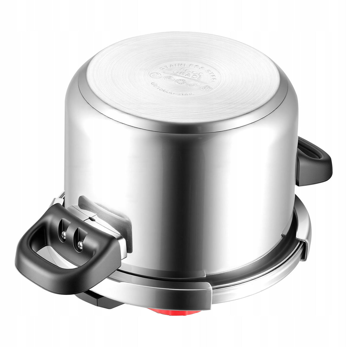 VEVOR 6L Stainless Steel Pressure Cooker with Steamer Basket and Glass Lid