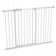VEVOR BABY GATE STAIR GATE ADJUSTABLE 65-121.9CM HIGH 91.4CM WHITE