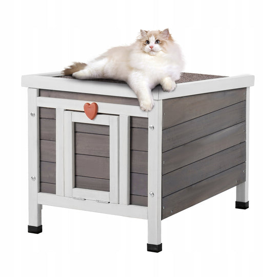 VEVOR OUTDOOR CAT HOUSE PREMIUM WOODEN WEATHERPROOF