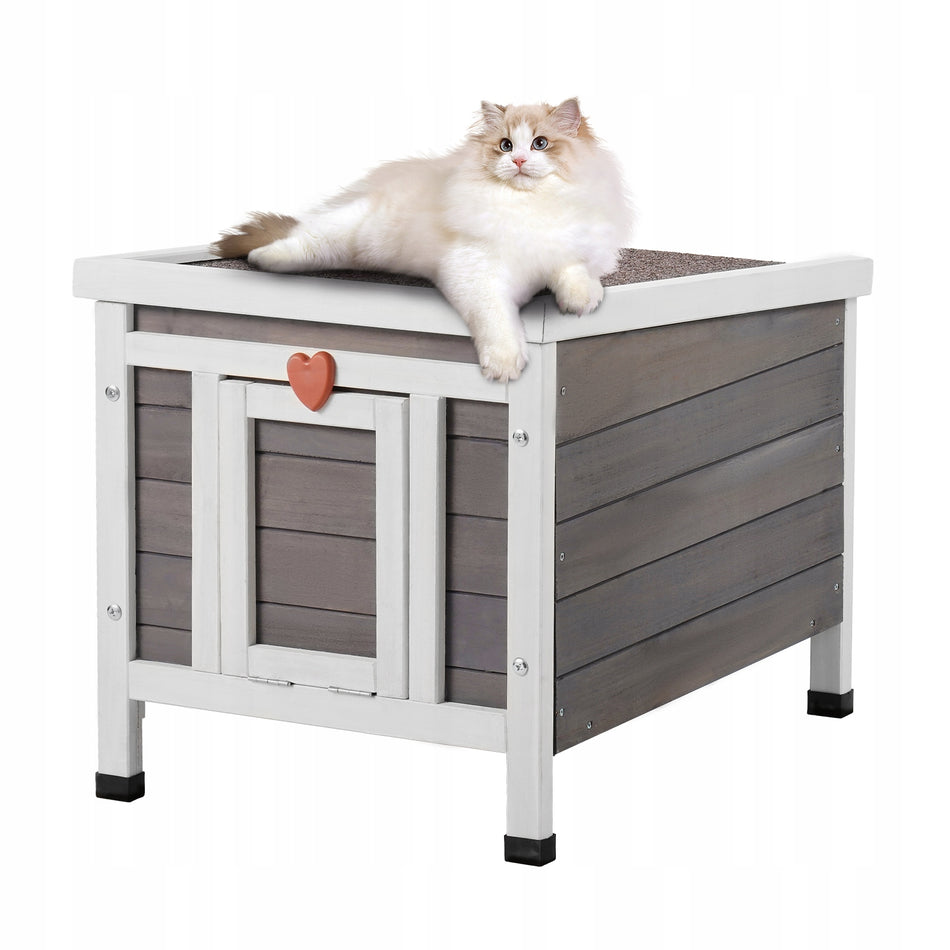 VEVOR OUTDOOR CAT HOUSE PREMIUM WOODEN WEATHERPROOF